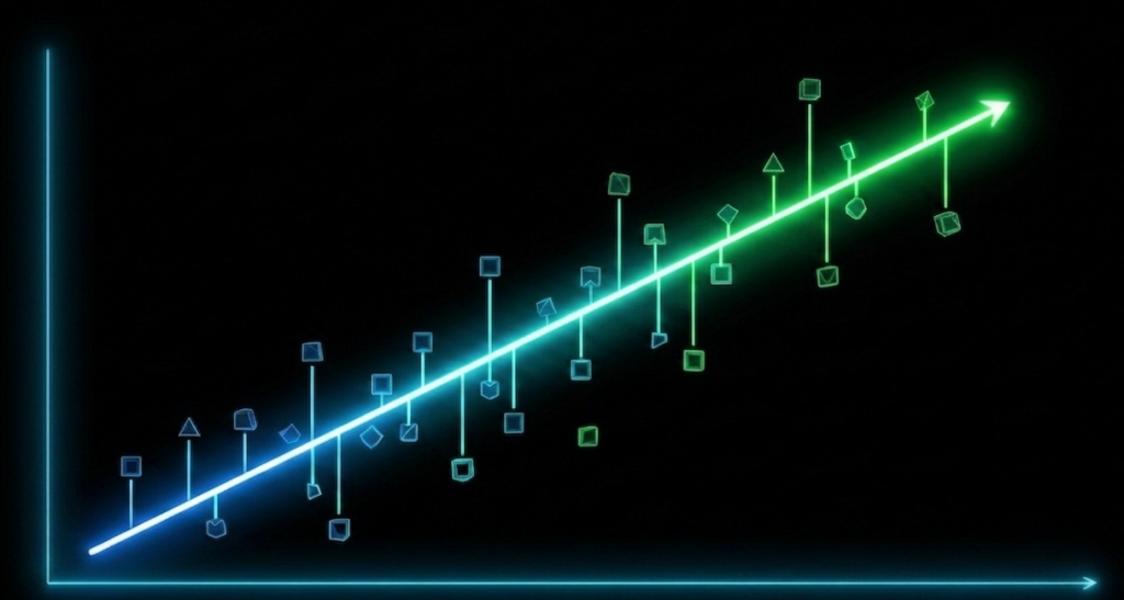 A fancy image for capturing the reader's interest. Alludes to linear regression